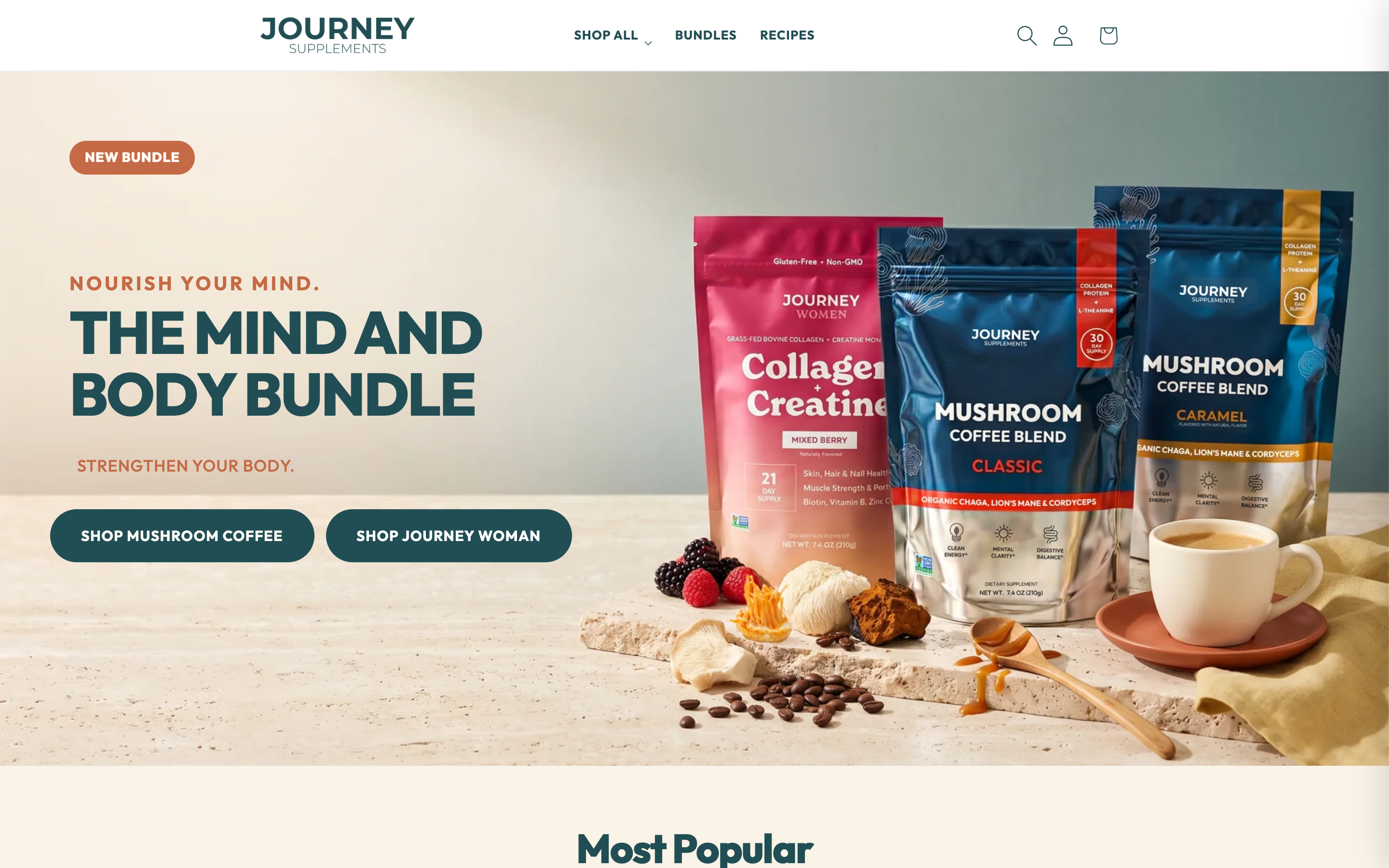 JourneySupp, Custom Shopify build